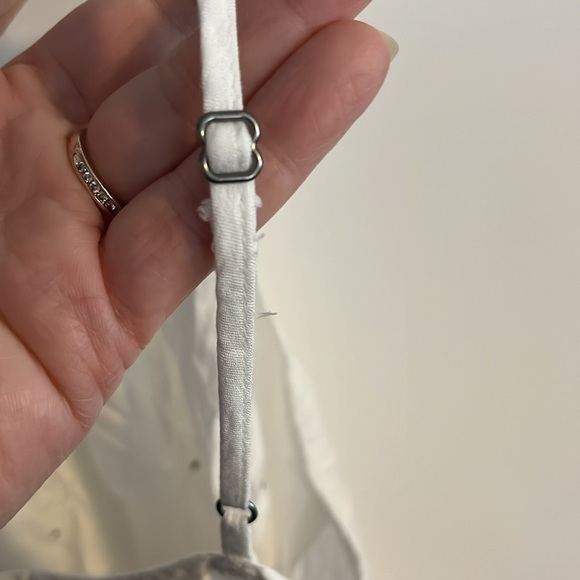 BP Nordstrom Ivory Black Dots Adjustable Tank Straps Crop Cami EUC - Picture 7 of 7